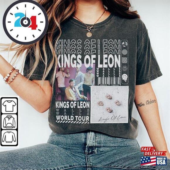 Tops - Kings Of Leon Music Shirt Retro Y2K Retro King World Tour Album Walls 90S tshirt